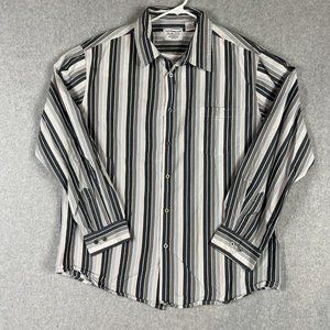 Levis Levi Strauss Quality Mens Shirt XL 100% Cotton Multicolor Stripes